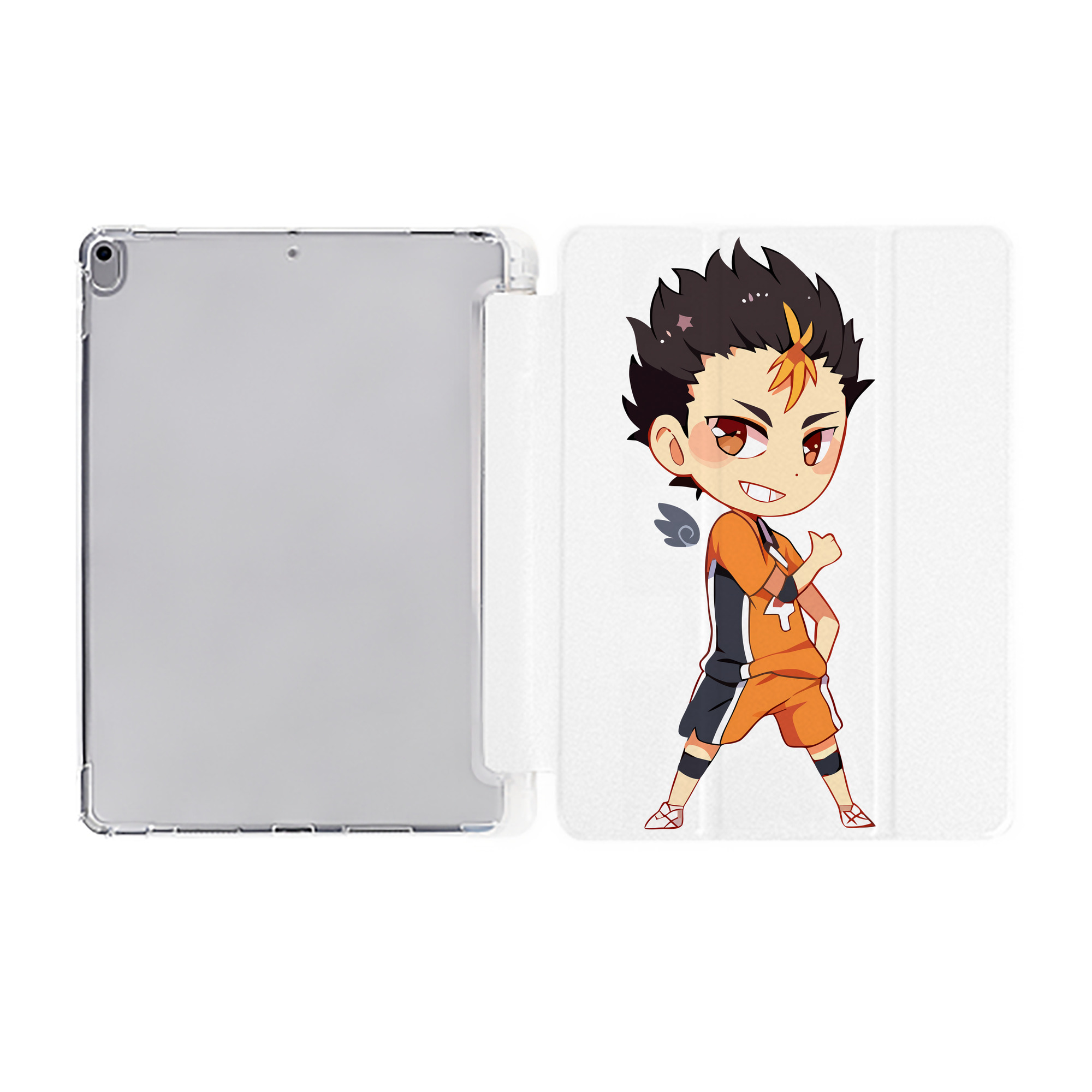 （画像用） ハイキュー!! Haikyu!! IPad ケース ペン収納付き 三つ折りスタンド PUレザー×シリコン 対応機種9.5/10.5/10.9インチ